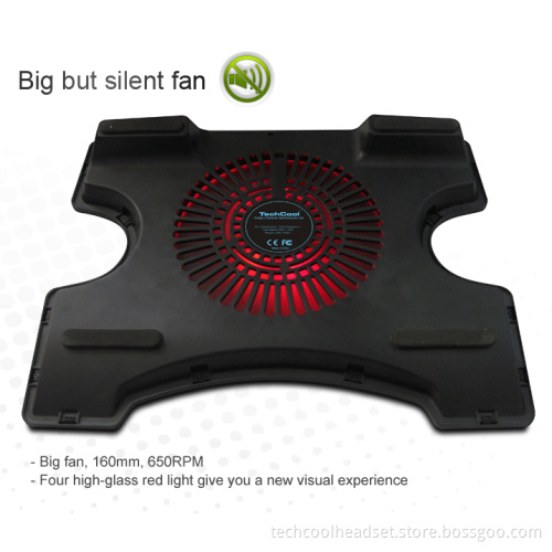 Gaming Laptop Cooling Pad with 200mm Blue LED Fan